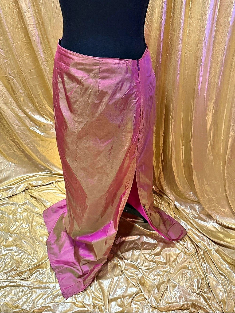 Sony Costumes Dept Free People Y2K Pencil Skirt Pink & Gold M NWT Vintage